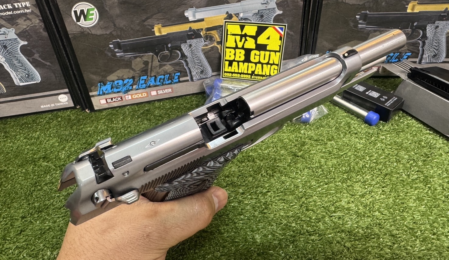 WE M92 EAGLE Full Auto GBB (Silver)
