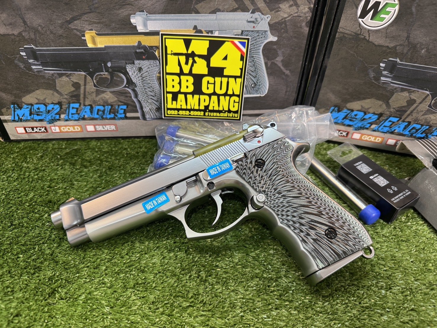WE M92 EAGLE Full Auto GBB (Silver)