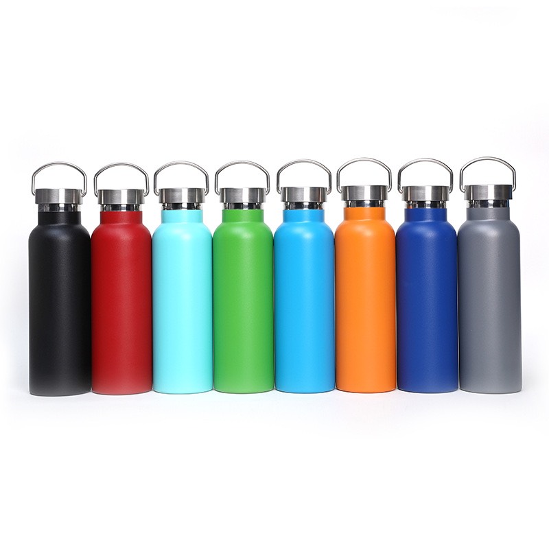 กระบอกน้ำทรงกระสุน มีหูหิ้ว เก็บร้อน เย็น 500 ml.