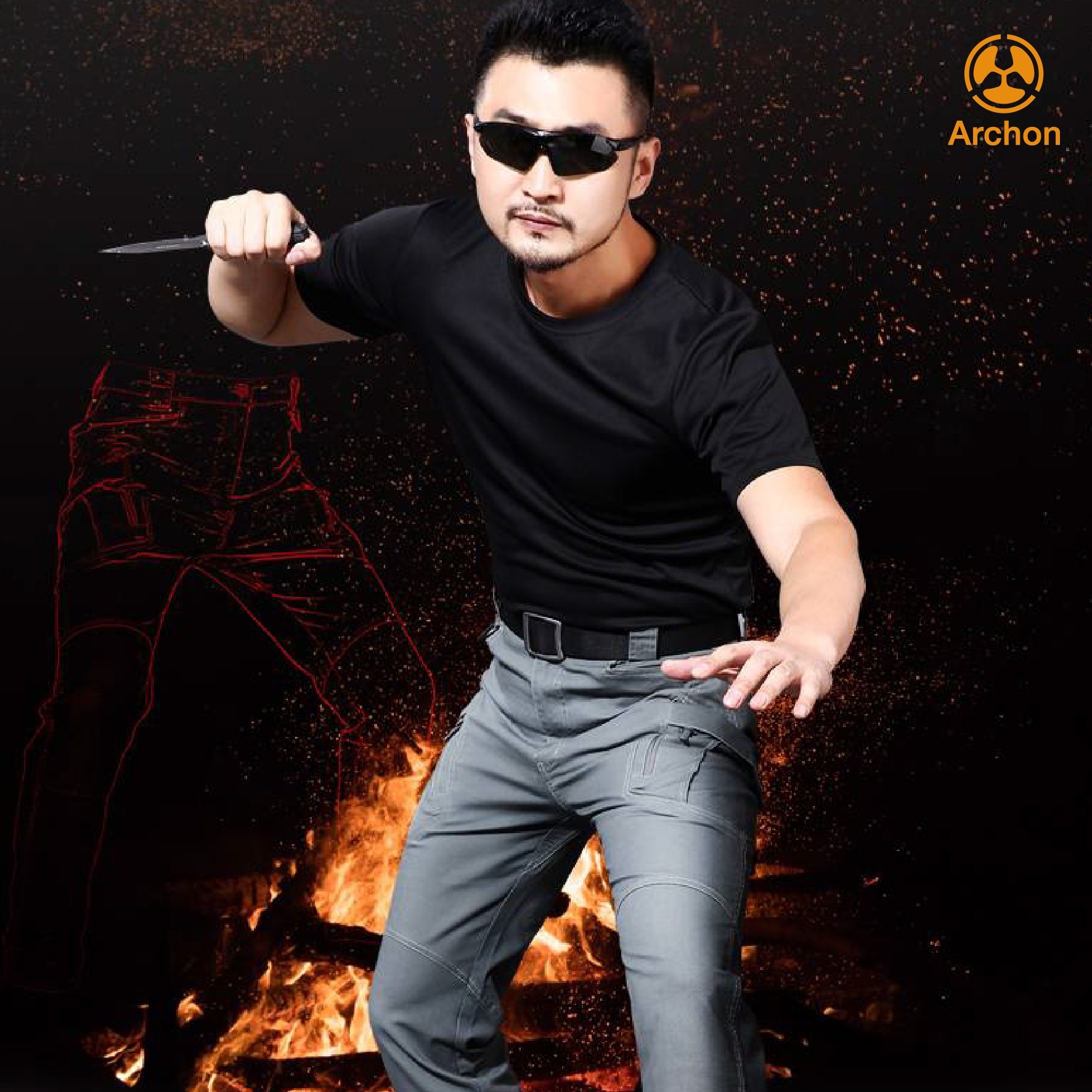 กางเกง Archon รุ่น IX9 ผ้ายืด (K0550)