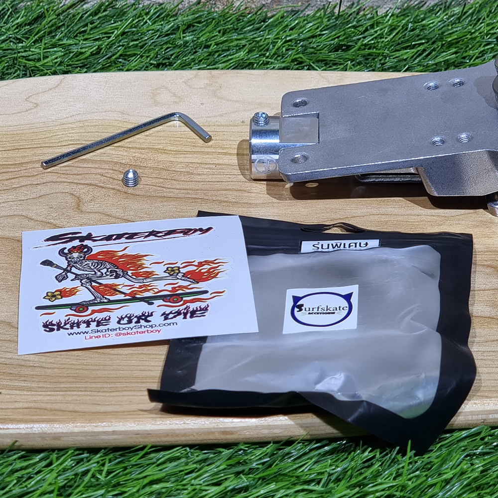 [0313] ชุดเบ้าสแตนเลส กันน็อตยึดสปริงคลาย adapter SM S7 แถมฟรีสปริง นิ่ม พริ้วกว่าเดิม surf truck