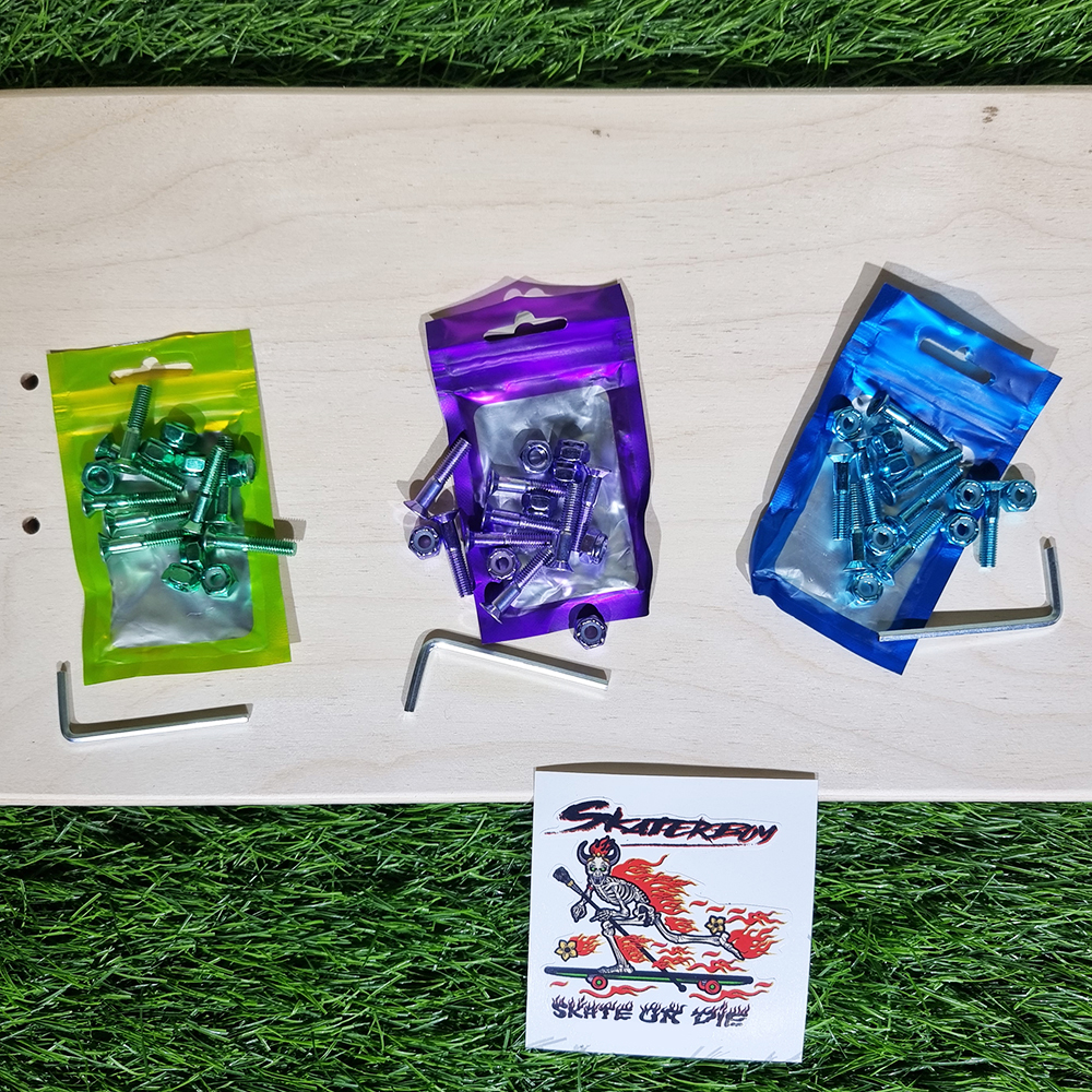 [0309] Color-plated skateboard truck nut, length 25mm, male and female, free L shape skateboard truck nut