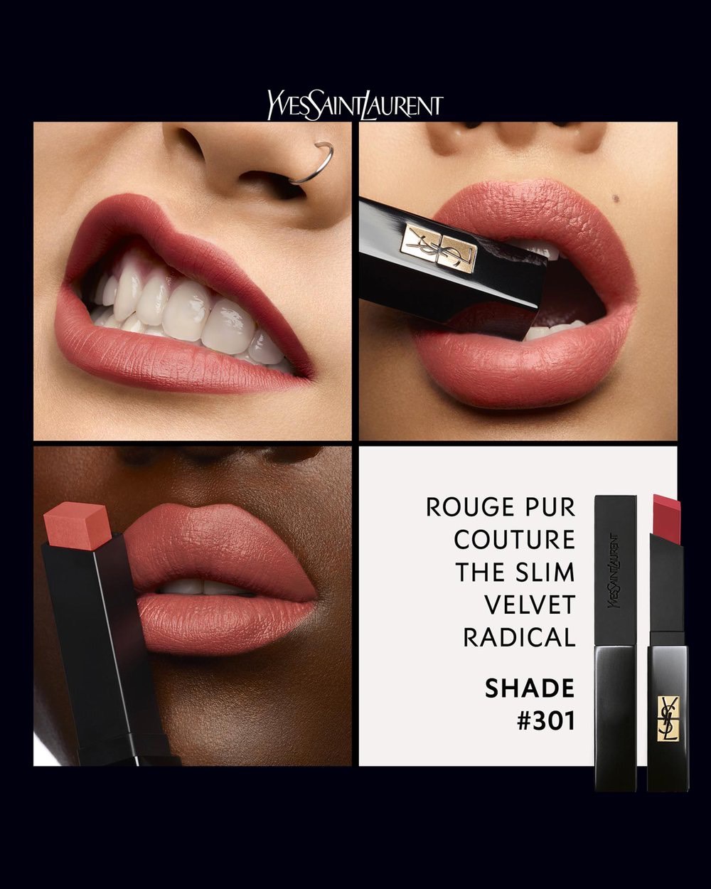 ลิปสติก YSL The Slim Velvet Radical # 301 ขนาด 2g