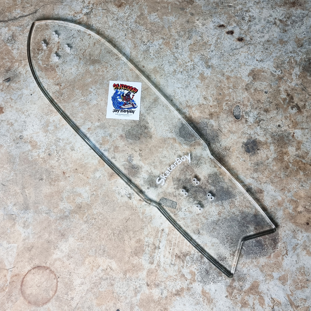 [0301] แผ่นสเก็ตบอร์ด อคิลิค หนา15mm 32-34นิ้ว เก็บขอบมน 3ทรง