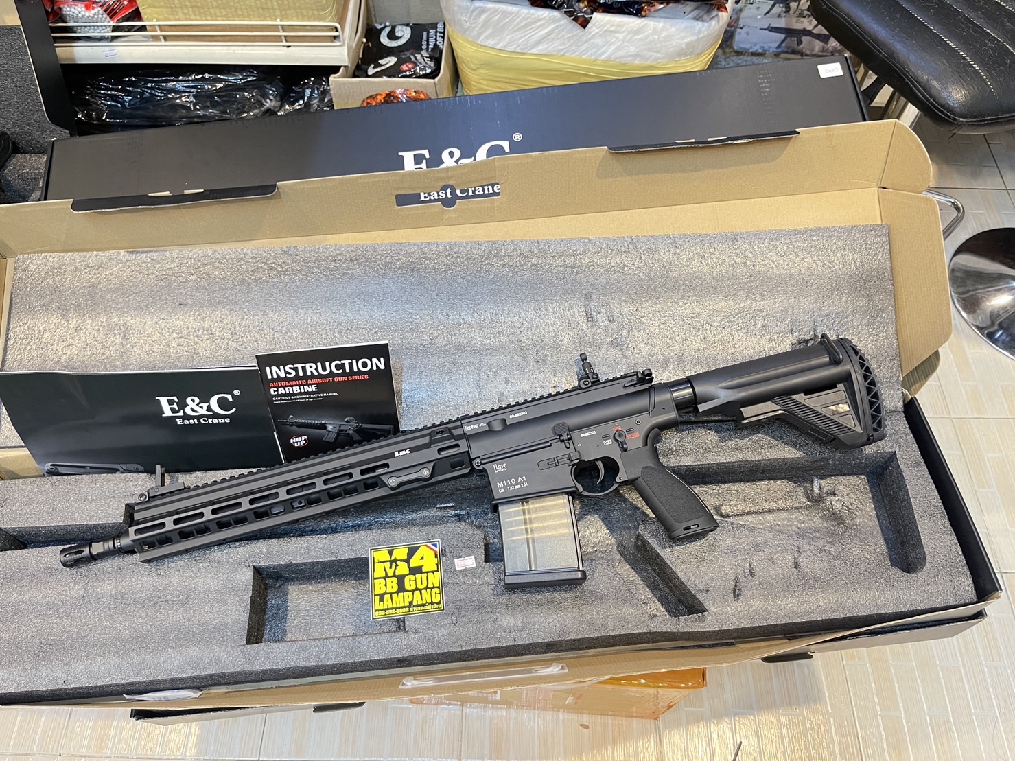 E&C 203 S2 : M110A1 สีดำ บอดี้โลหะ Gen 2