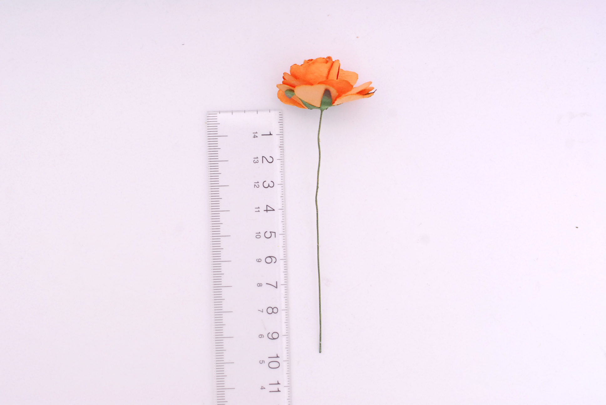 ดอกไม้กระดาษสา ราคาส่ง, ดอกกุหลาบกระดาษสา ดอกไม้ประดิษฐ์ สำหรับตกแต่ง หรืองานแต่งงาน สีส้มขนาด 3.5 cm. จำนวน 25ดอก Paper flowers, handmade flowers, small roses paper size 3.5 cm. 25 pieces, orange color.