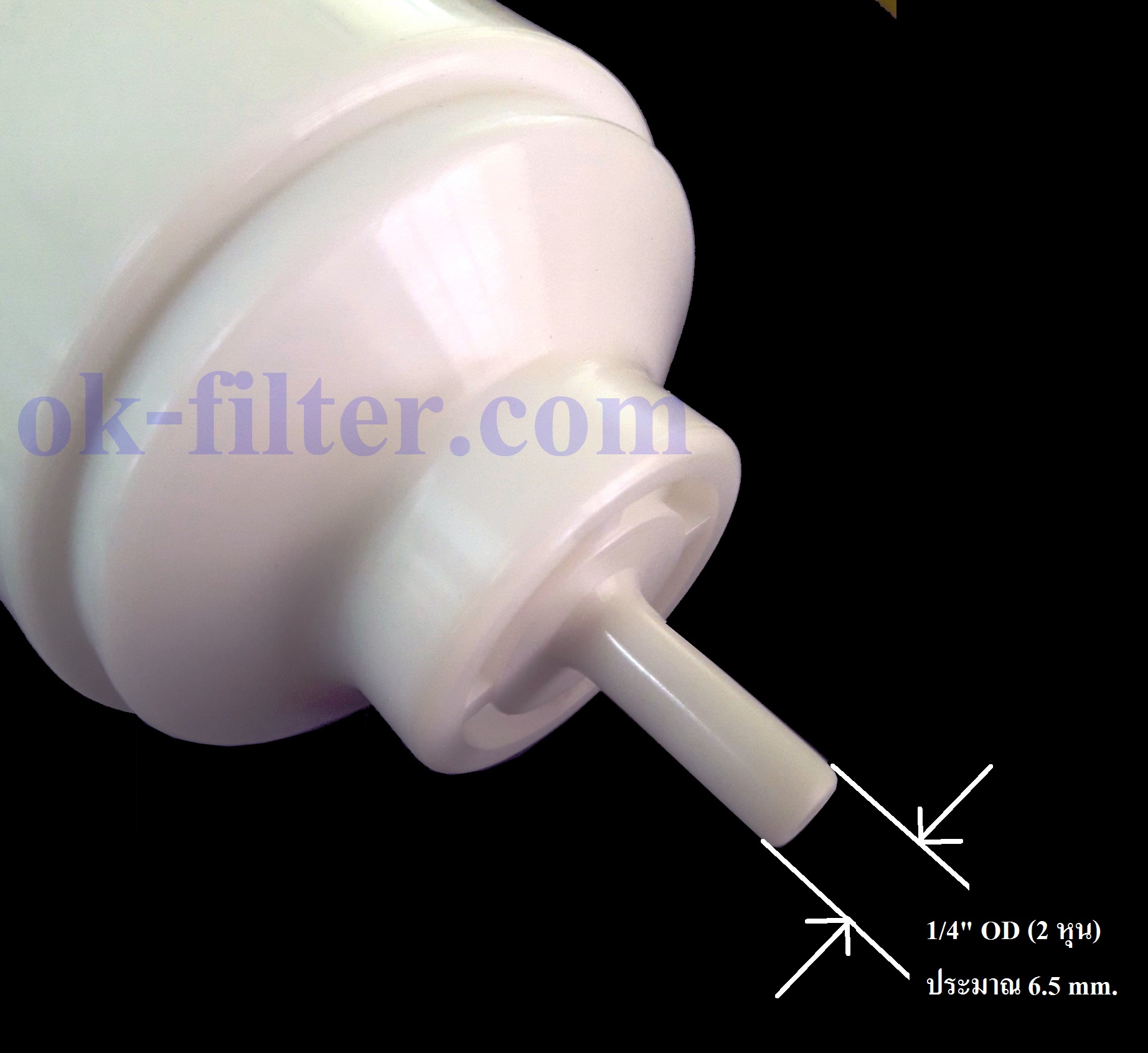 ไส้กรองน้ำ Pre Carbon Inline แคปซูล 12 นิ้ว x 2.5 นิ้ว (หัวเสียบพร้อมข้อต่อ) Cascade