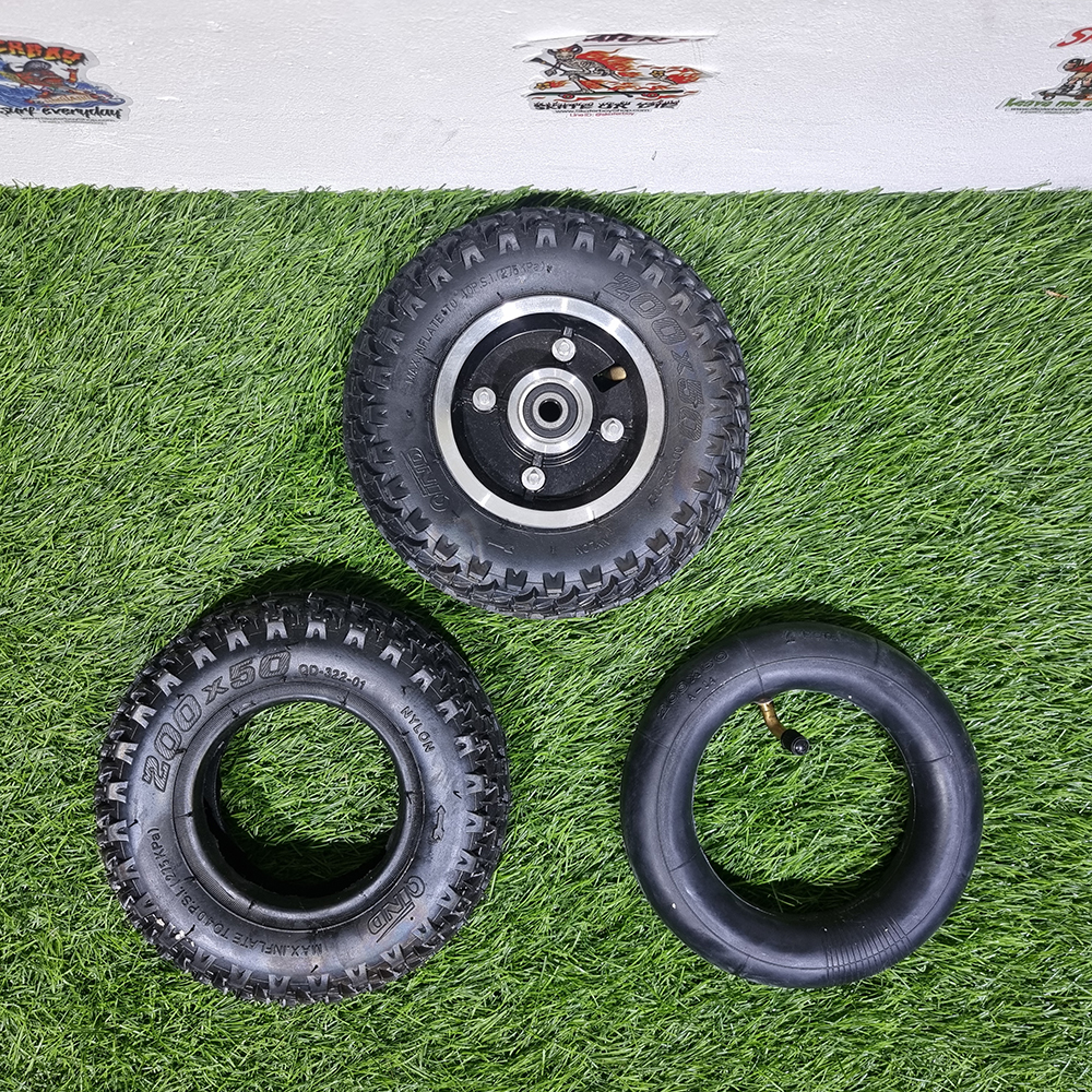 [0502] ล้อสเก็ตบอร์ดไฟฟ้า รุ่น OffRoad ขนาด 8นิ้ว 200x50mm ยางนอก ยางใน หน้า หลัง พร้อมเฟือง