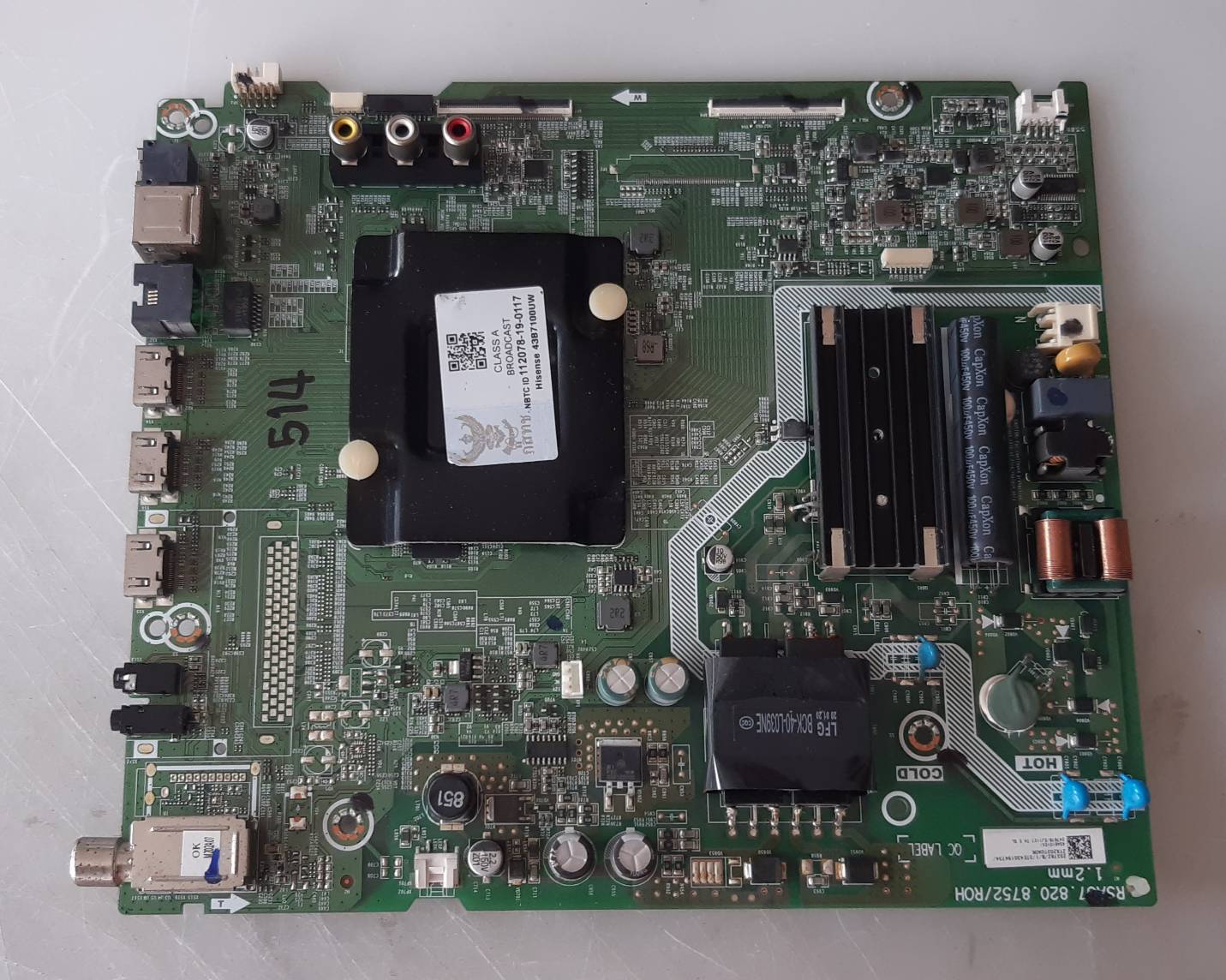 อันที่ 514 Hisense 43B7100UW ซีสเตร็ม RSAG7.820.8752 ดีเทสแล้ว