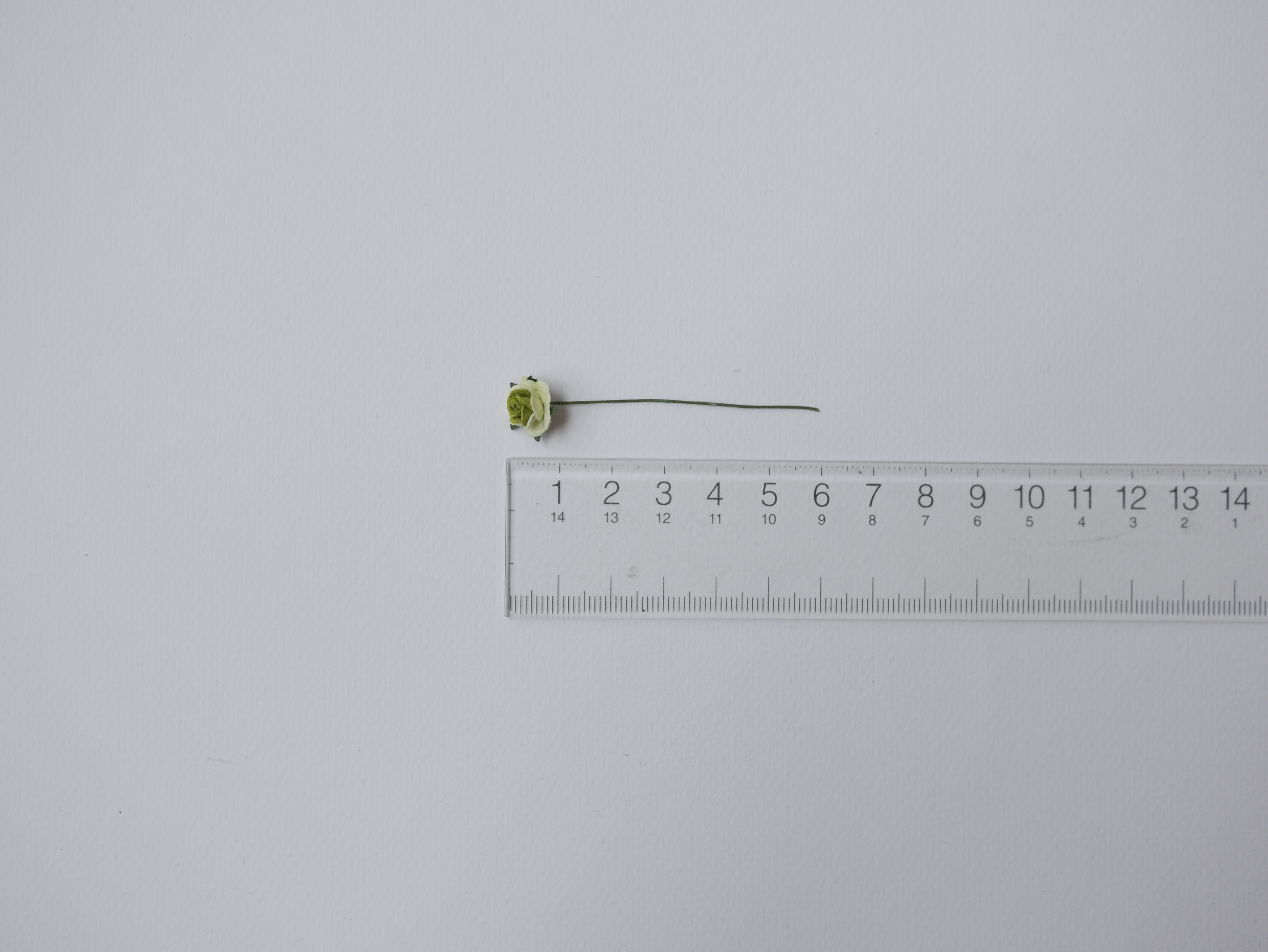 ดอกไม้กระดาษสาสำหรับตกแต่ง ของชำร่วย ดอกกุหลาบกระดาษสา ดอกไม้จิ๋ว สีเขียวอ่อน เขียวเข้ม two-tone ขนาด 0.8 cm. จำนวน 100 ดอก/1 ถุง