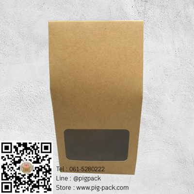 กล่องกระดาษคราฟเจาะรูรูปสี่เหลี่ยม ขนาด5x8x9.5cm. แพ็ค50ชิ้น :004601