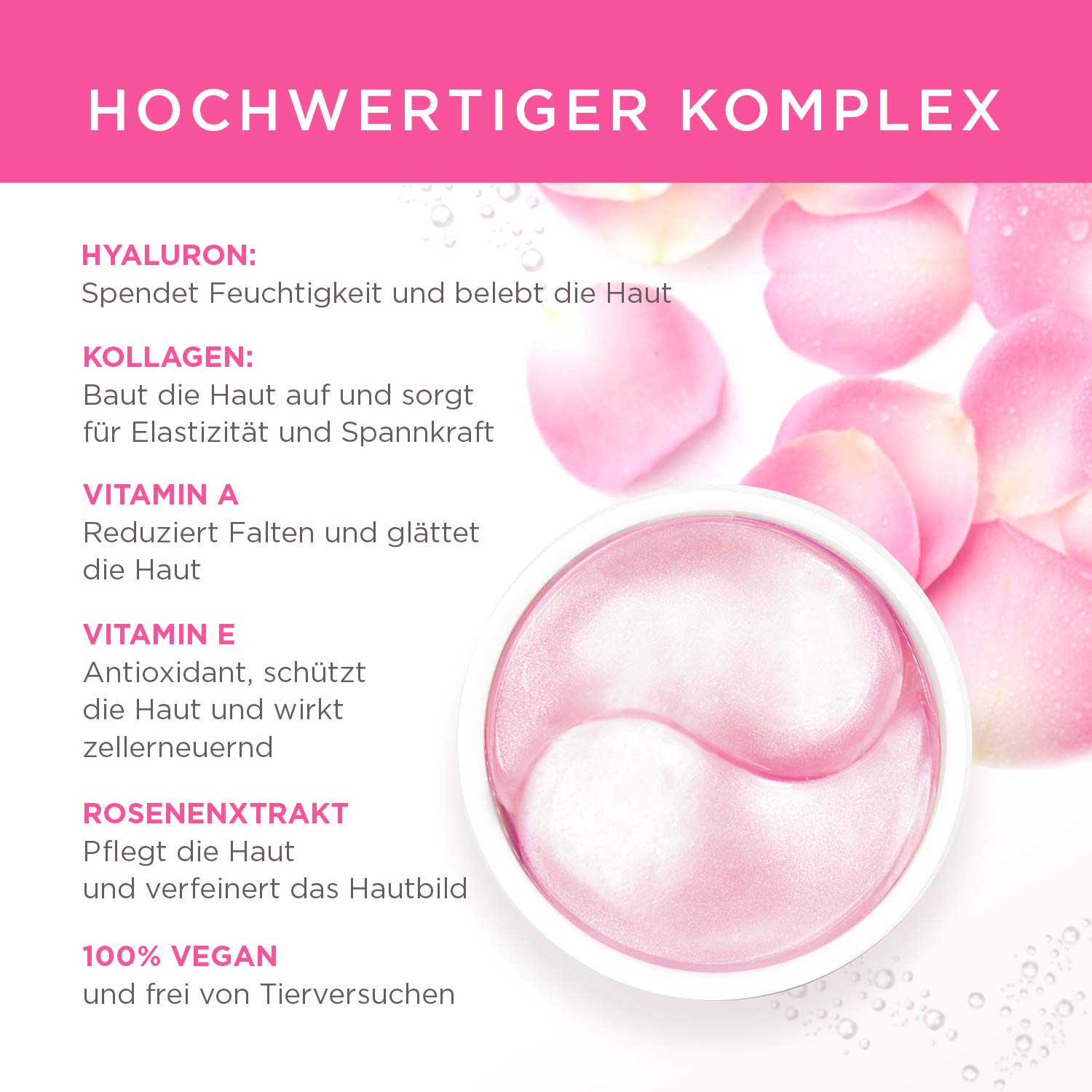 Lavelia Beauty Rose Elixir Eye Pads 30 pairs บำรุงรอบดวงตา (นำเข้าจากประเทศเยอรมัน) 0 กก.