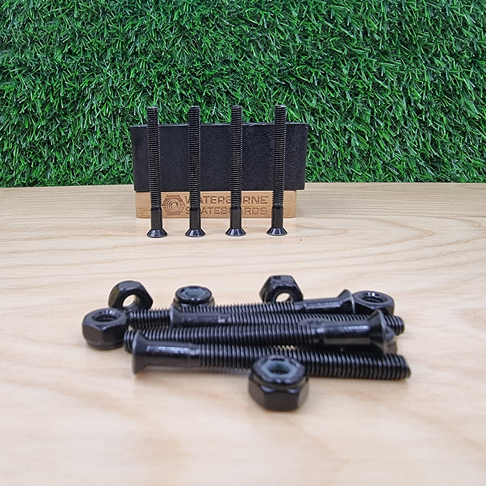 [0309] น็อตดำยึดทรัค มีบ่าไม่กินไม้ ยาว 1.5" 1.75" 2" 2.5" 3" เกรดดี