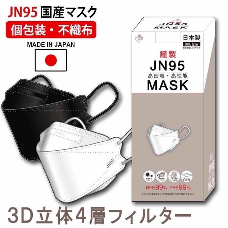 [JN95] หน้ากากอนามัย JN95 JAPAN QUALITY (หนา4ชั้น) *1 กล่อง บรรจุ 20 ชิ้น*