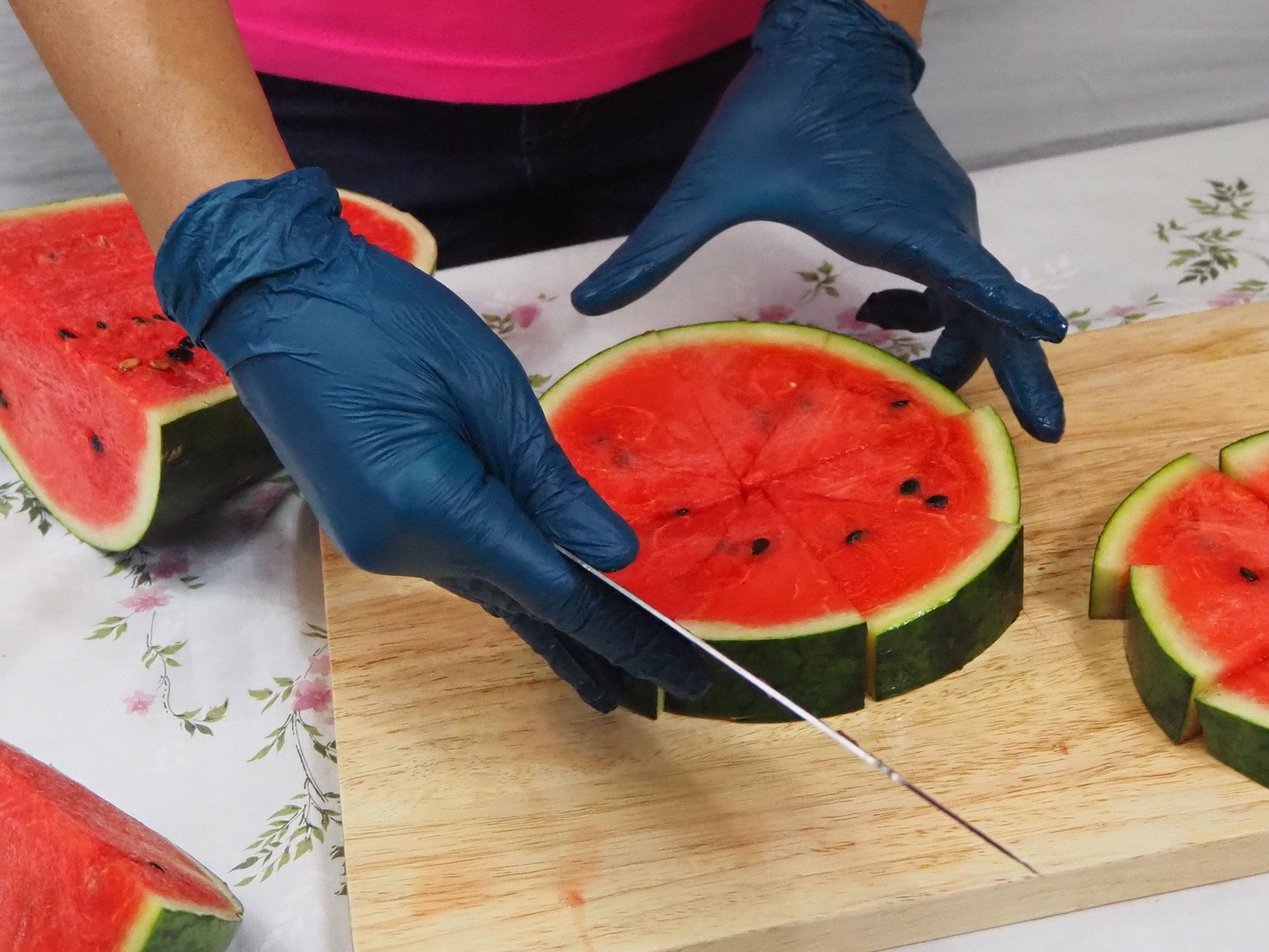 [ยกลัง 10กล่อง] OCB52 ถุงมือไนไตร สีทูโทน สีกรมท่า/ดำ ไม่มีแป้ง บางกระชับ ยาว 9นิ้ว หนัก 5 กรัม (100ชิ้น/กล่อง)