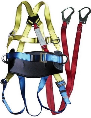เข็มขัดนิรภัย เต็มตัว รุ่น MS-757+Absorber Webbing 2 Hook