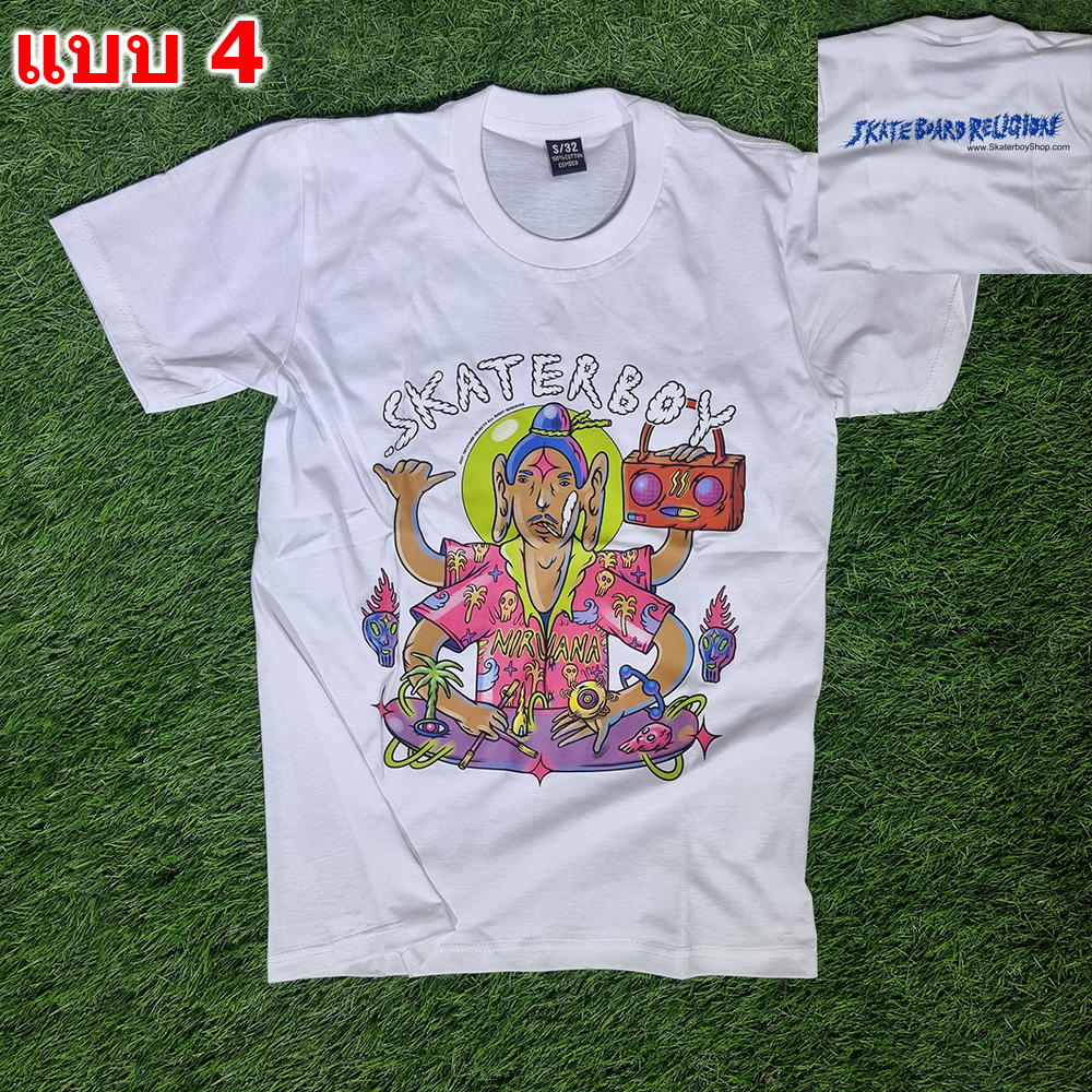 [0101] เสื้อยืดนักสเก็ตผ้า Cotton100 ใส่สบายไร้ตะเข็บข้าง