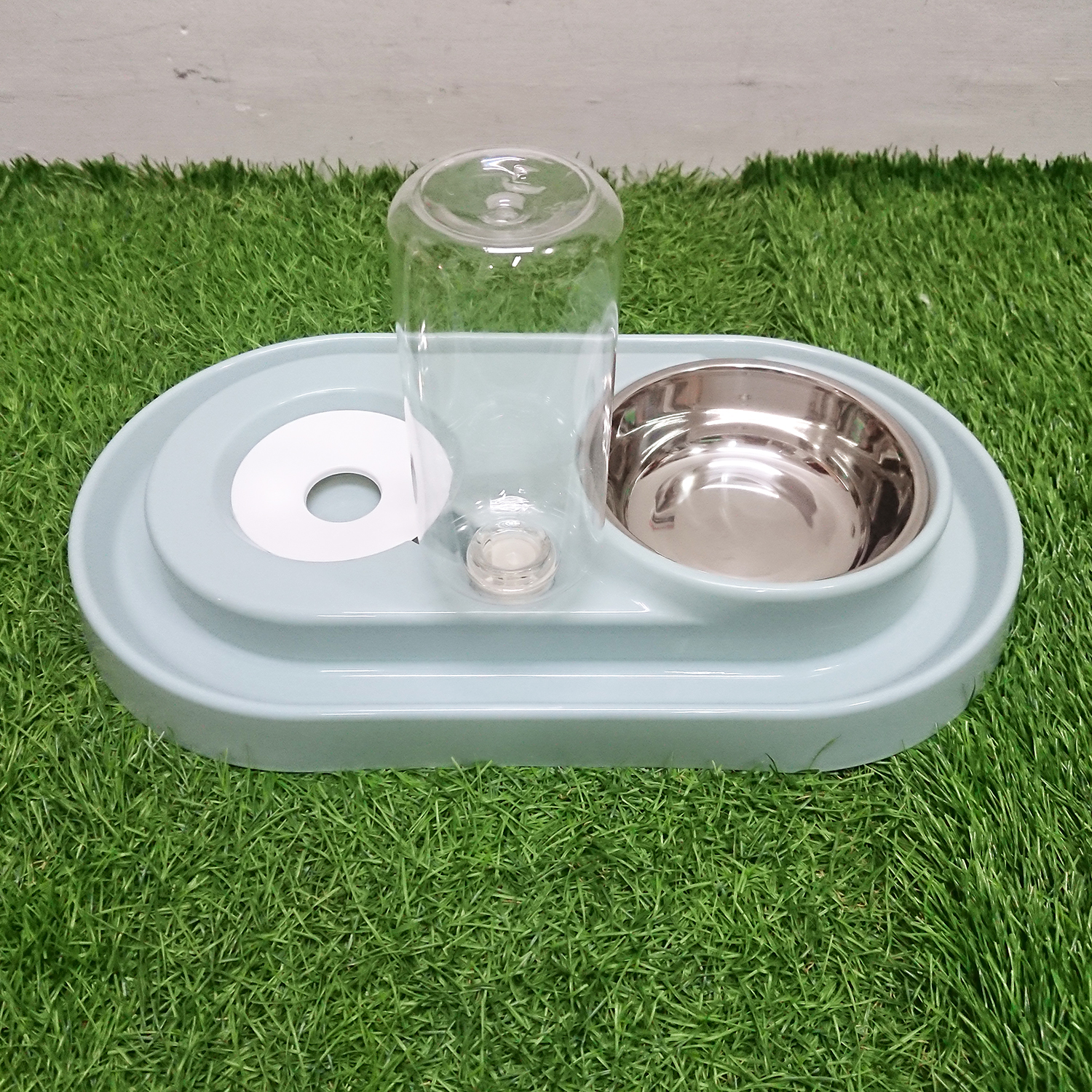 [1100] ชามให้น้ำ ให้อาหารสด สุนัข แมว ทำความสะอาดง่าย มีช่องน้ำหล่อกันมดขึ้น
