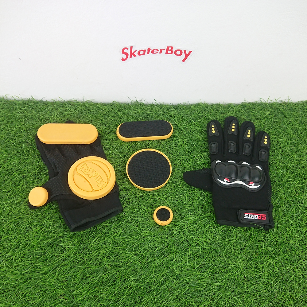 [0101] ถุงมือเบรก สไลด์ เลี้ยว สเก็ตบอร์ด Down Hill protective gear
