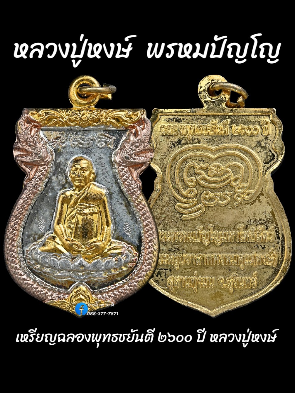 เหรียญฉลองพุทธชยันตี ๒๖๐๐ ปี หลวงปู่หงษ์ พรหมปัญโญ