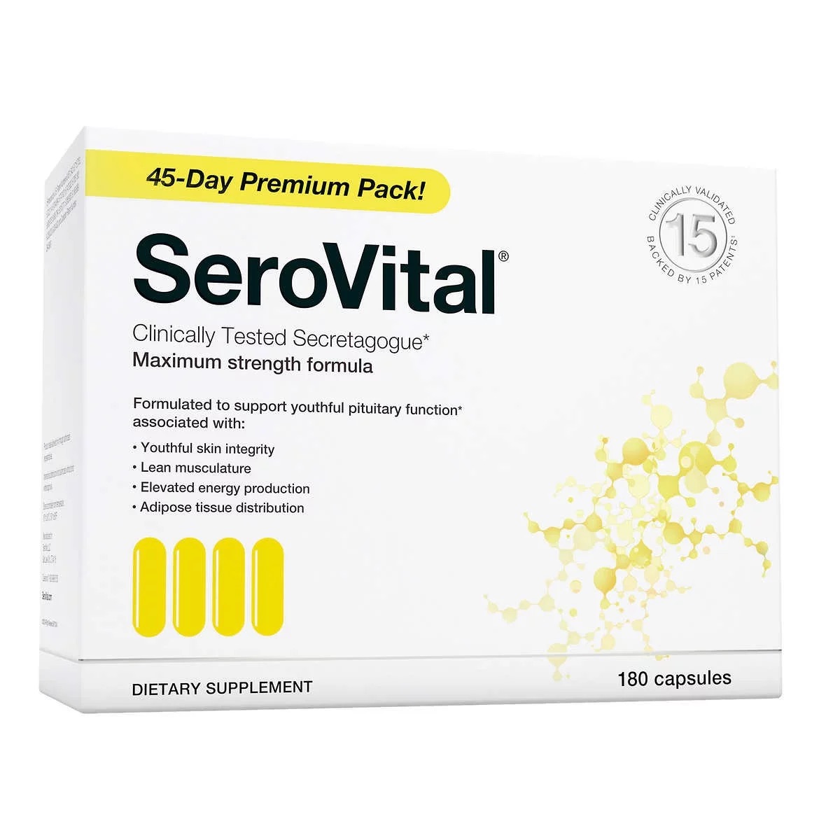SeroVital HGH Reverse the Sign of Aging 180 Capsules/45 Days Supply 0 กก.