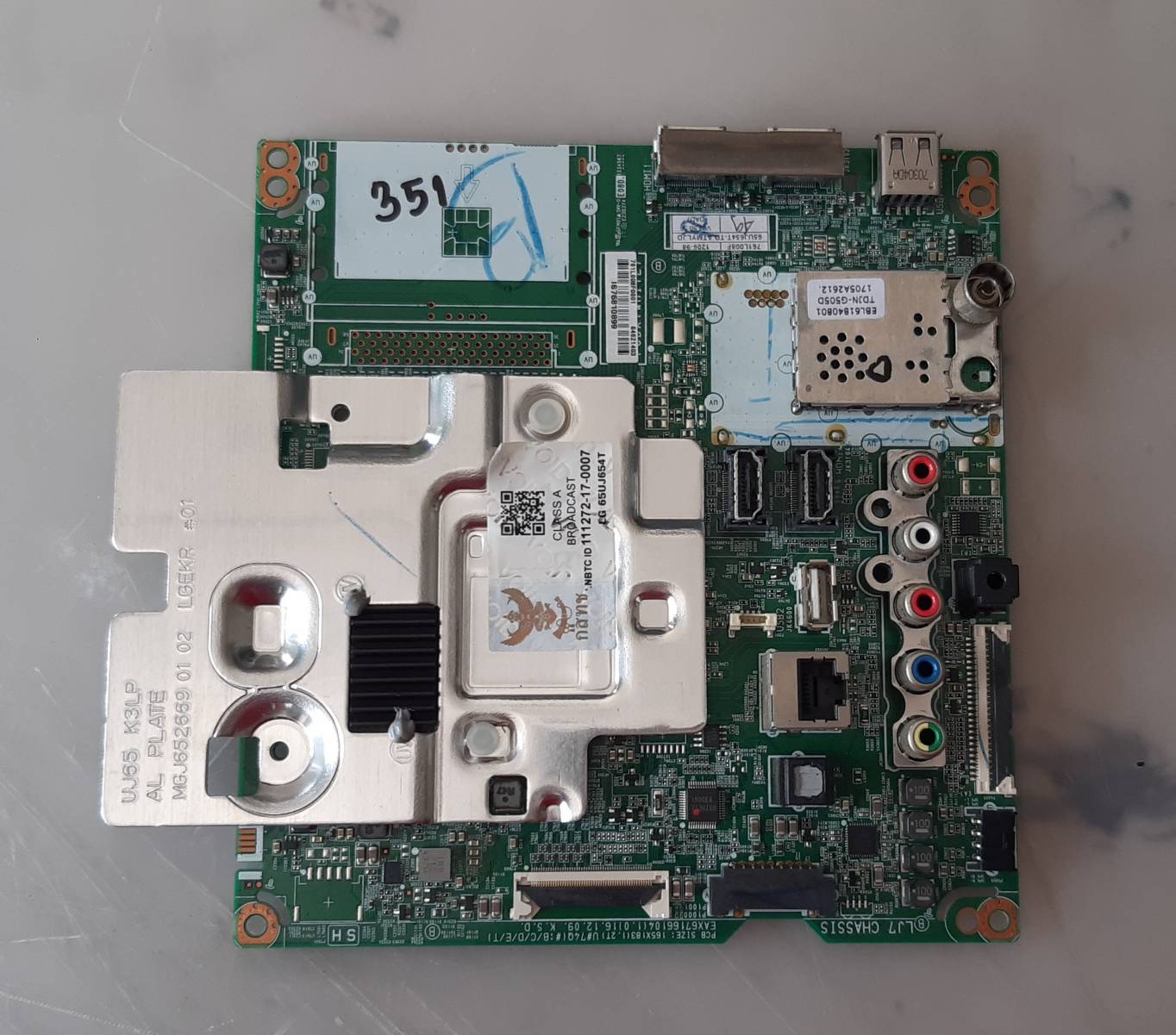 อันที่ 351 LG 65UJ654T ซีสเตร็ม EAX67166104 ดีเทสแล้ว