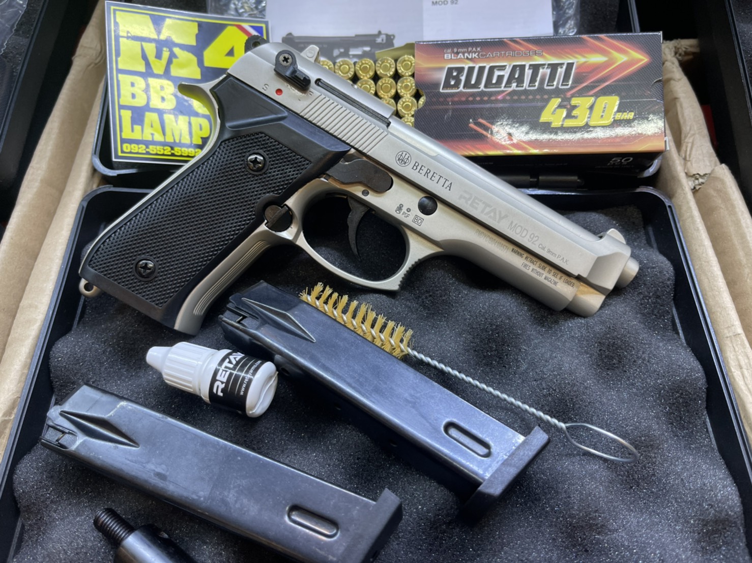 RETAY บาเรทต้า MOD 92 ซาติน ด้าม ดำ