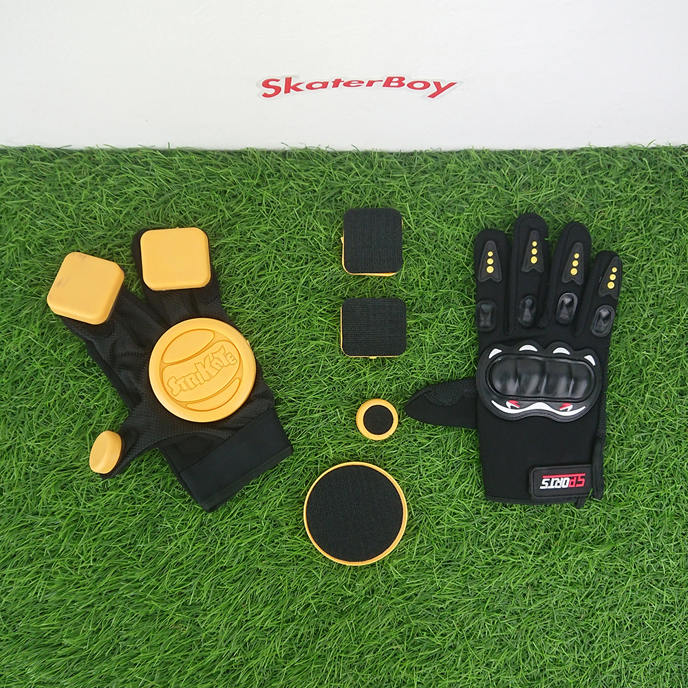 [0101] ถุงมือเบรก สไลด์ เลี้ยว สเก็ตบอร์ด Down Hill protective gear