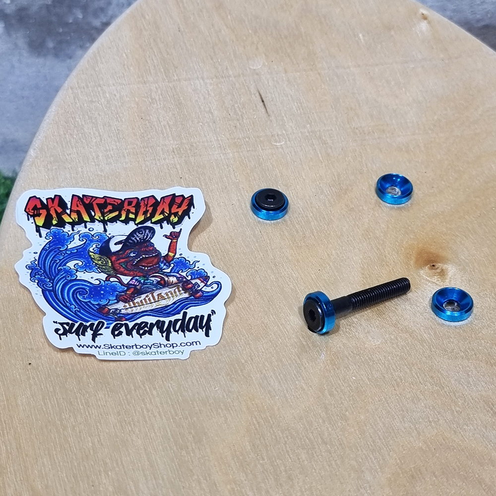 [0302] จานรองน็อตยึดทรัค สเก็ตบอร์ด กันน็อตจมกินบอร์ดไม้ ช้วยถนอมบอร์ด nut washer