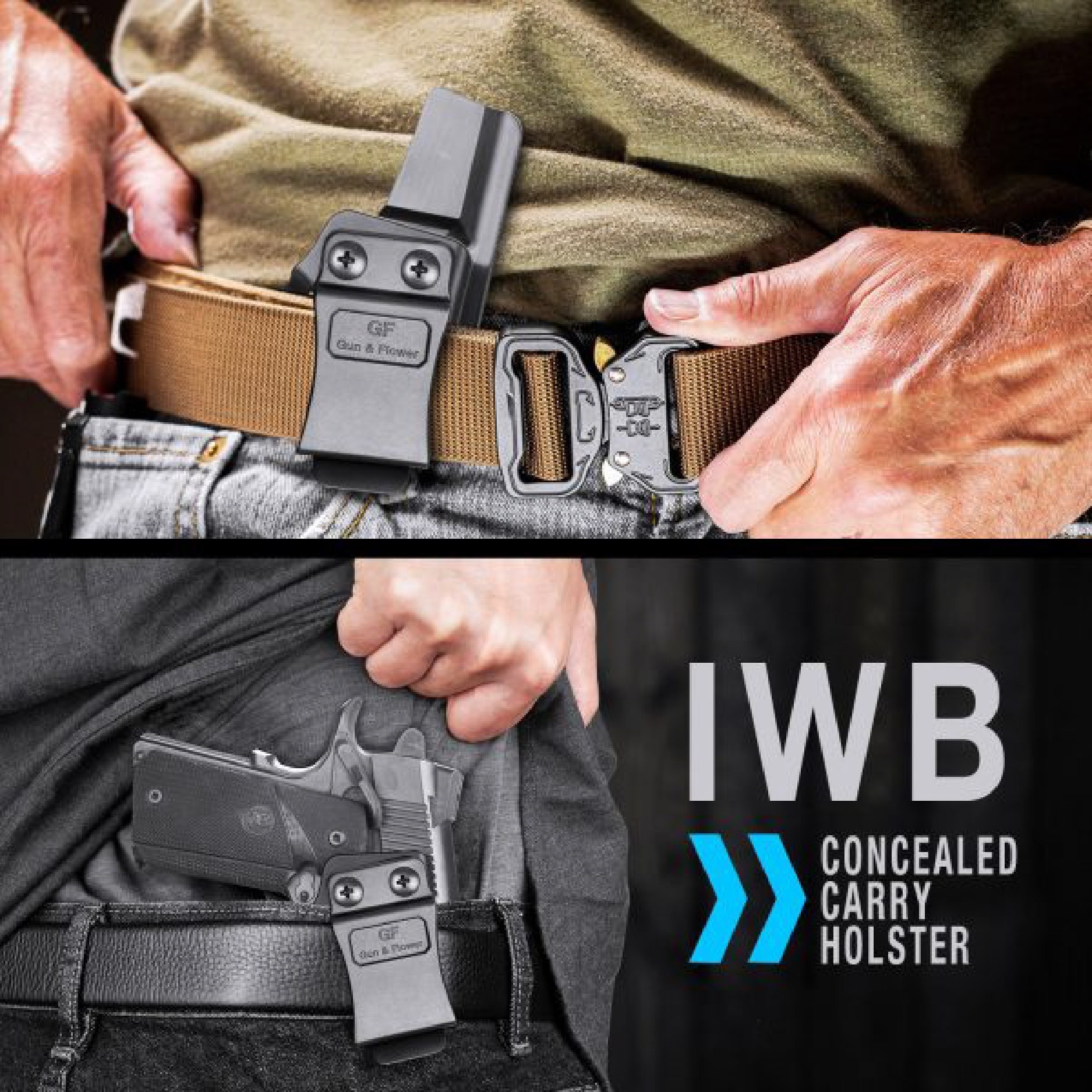 ซองปืนพกใน Polymer 1911 5” ( Gun Flower ) (K0300)