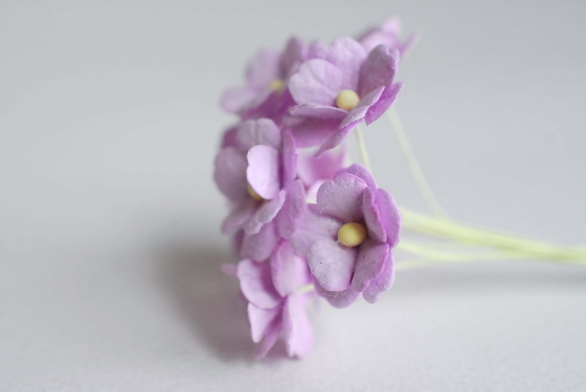 ดอกไม้กระดาษสา ราคาส่ง, ดอกไฮเดรนเยียกระดาษสา ดอกไม้ประดิษฐ์ ตกแต่งงานแต่งงาน ประดิษฐ์ข้อมือเพื่อนเจ้าสาว ขนา่ด 1.5 cm., สำหรับของชำร่วย, งานแต่งงาน, ดอกไม้ทำข้อมือเจ้าสาว สีม่วงอ่อน จำนวน 100 ดอก Paper flower,100 Pieces mulberry hydenyia, pale purple col