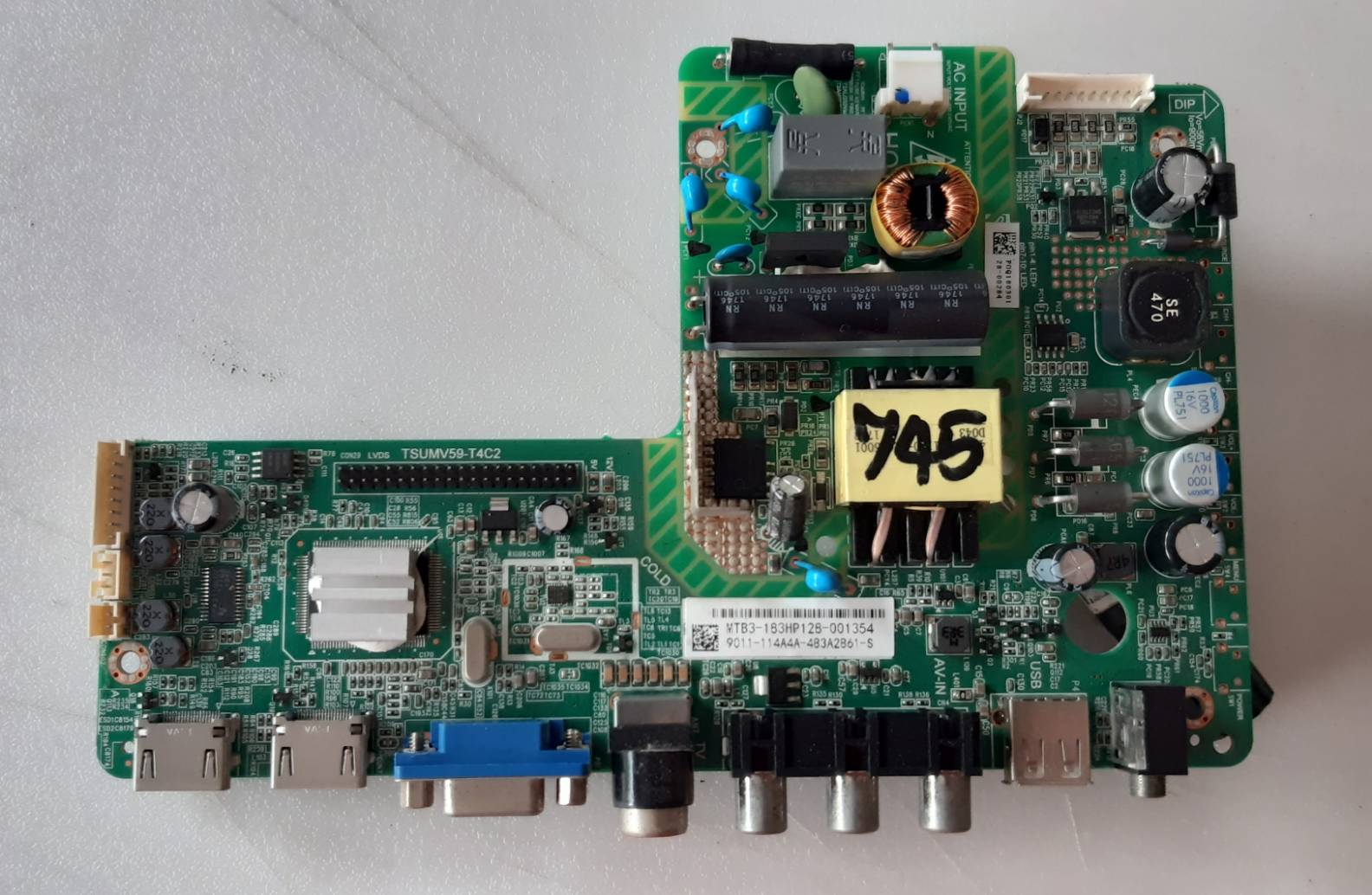 อันที่ 745 PHILIPS 32PHA4100S ซีสเตร็ม TSUMV59-T4C2 ดีเทสแล้ว