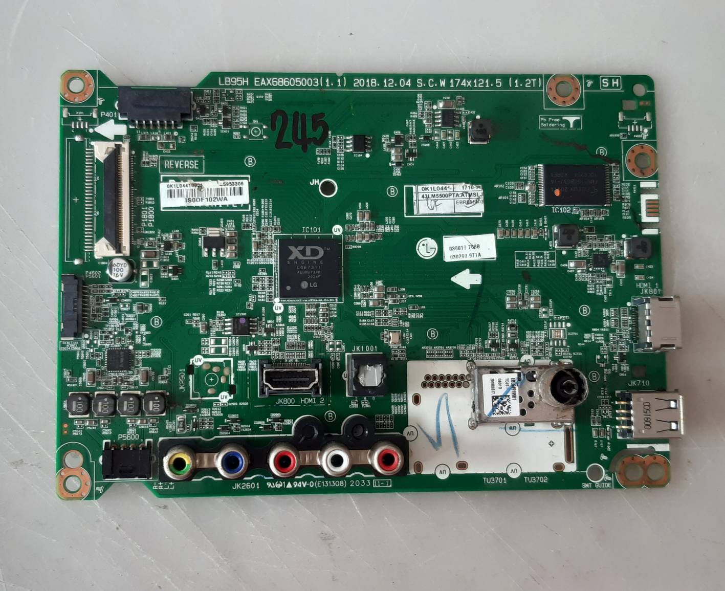 อันที่ 245 LG 43LM5500PTA ซีสเตร็ม EAX68605003 ดีเทสแล้ว