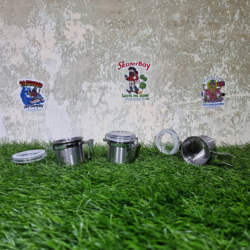 [1003] กระป๋อง Stainless steel หลายขนาด ล็อคเก็บความชื้น เก็บสมุนไพร ชา กาแฟ