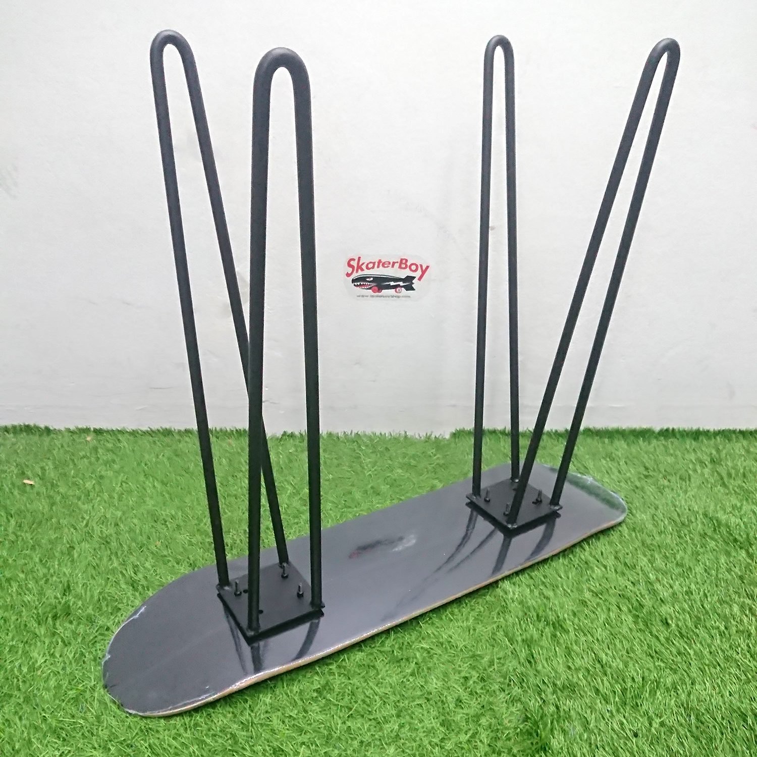 0102 ขาเหล็ก DIY แผ่นสเก็ตบอร์ดทำ โต๊ะ เก้าอี้ ที่แขวนทิชชู่ วางมือถือ ต้นไม้