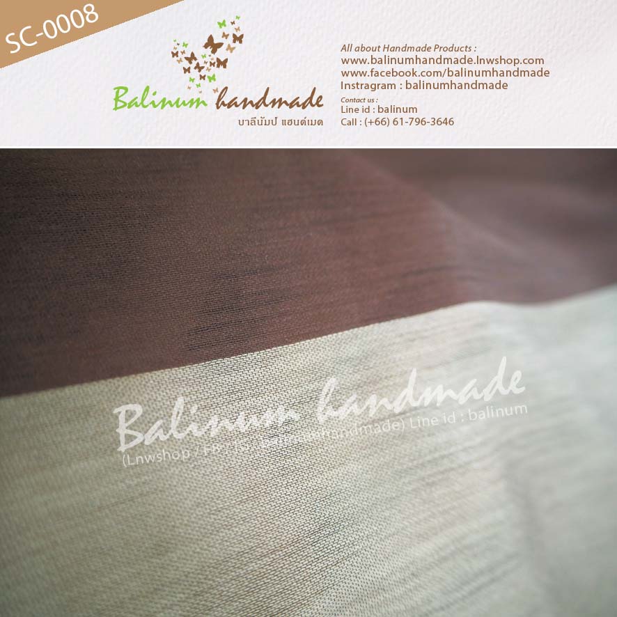 Thai Scarf 100% Silk. Very soft and thin fabric, make you feel comfortable and warm. ผ้าพันคอผ้าไหม 100% เนื้อผ้านุ่ม ลื่น บางเบา ให้ความอบอุ่น รู้สึกสบาย สามารถนำมาพันคอหรือคลุมไหล่ก็ได้ (ใช้ได้ทั้งผู้หญิงและผู้ชาย) น้ำตาล (Brown)