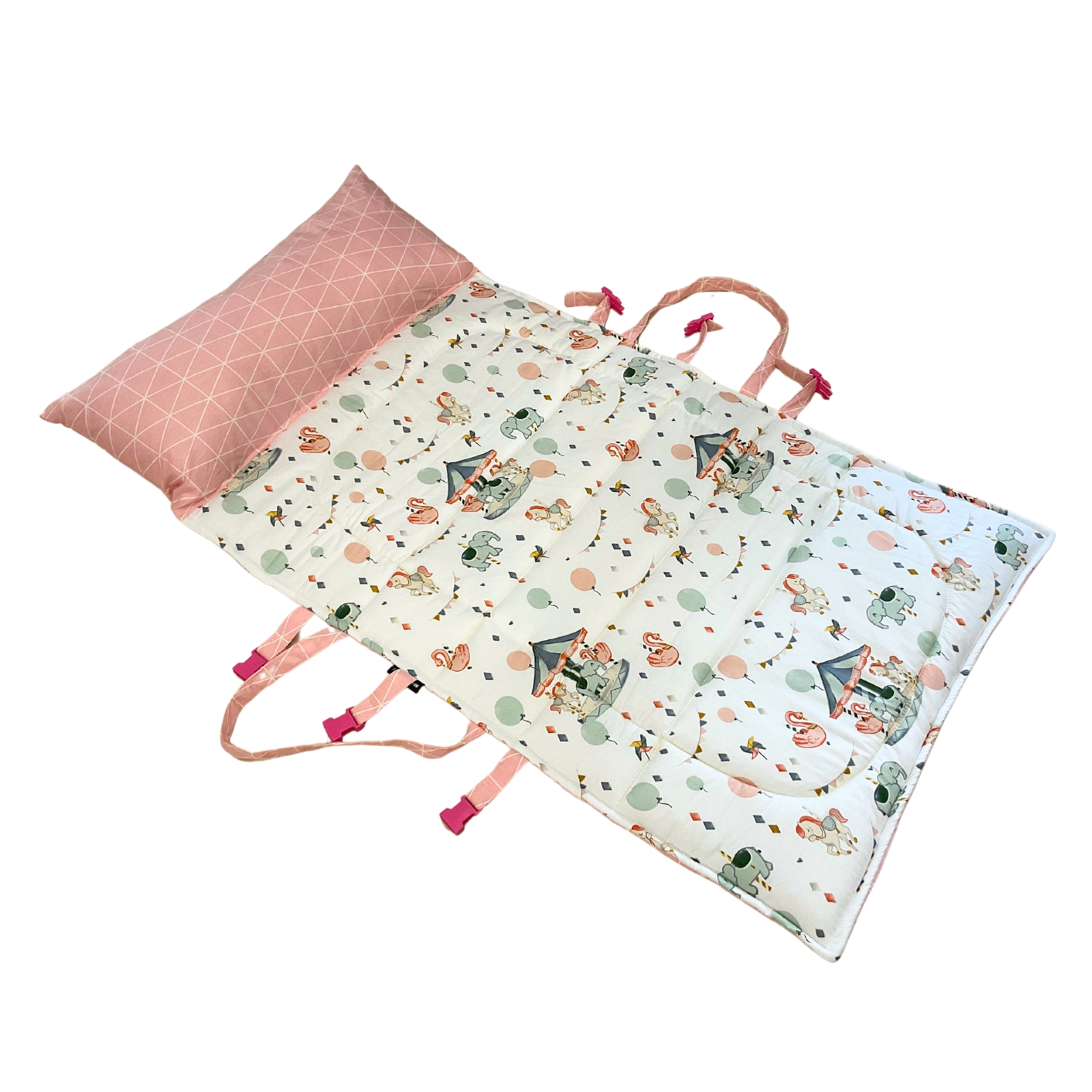 ที่นอนอนุบาล รุ่นหมอนยาวเย็บติดที่นอน (ไม่มีผ้าห่ม) lovely nap