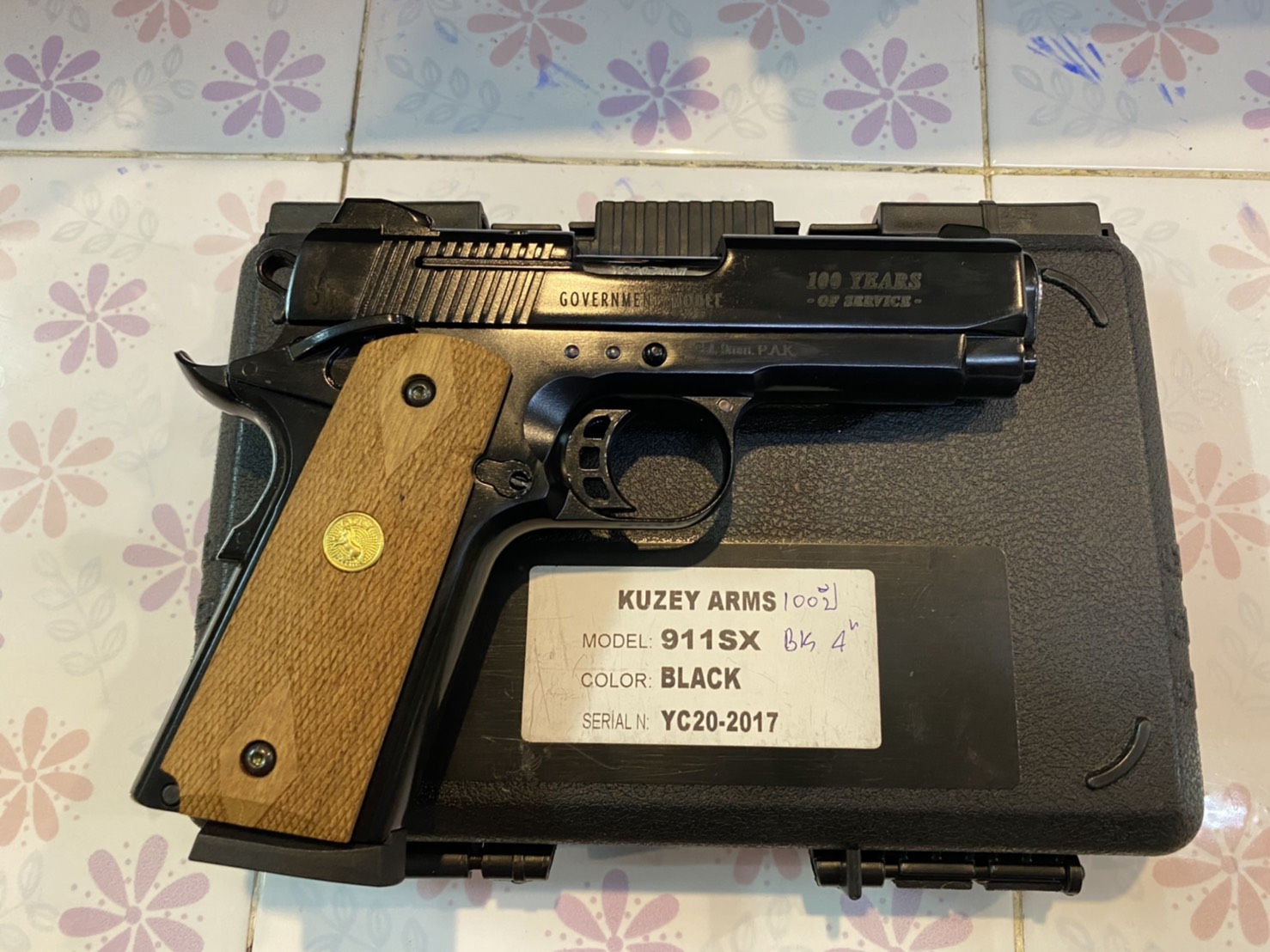KUZEY M1911 ลาย Government ลำกล้อง 4" ดำ