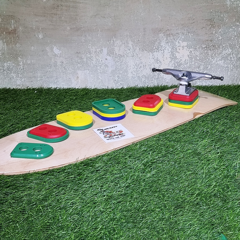 [0311] แผ่นรองทรัค PE สาย Custom ปรับแต่งความสูง 10-35mm เขียว เหลือง แดง น้ำเงิน ขาว