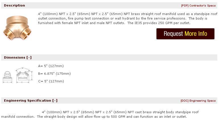 หัวจ่ายน้ำดับเพลิง(หัวแกละ)ชนิดทองเหลือง ไม่รวมฝาปิด (ผลิตในประเทศ)