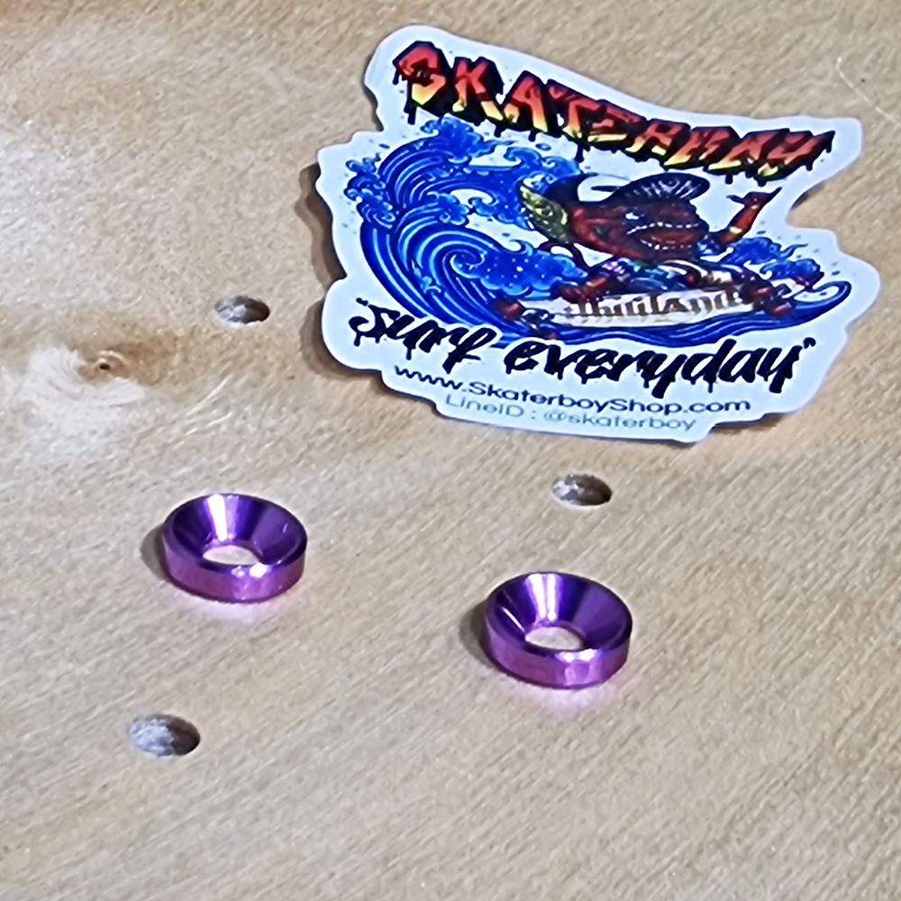 [0302] จานรองน็อตยึดทรัค สเก็ตบอร์ด กันน็อตจมกินบอร์ดไม้ ช้วยถนอมบอร์ด nut washer