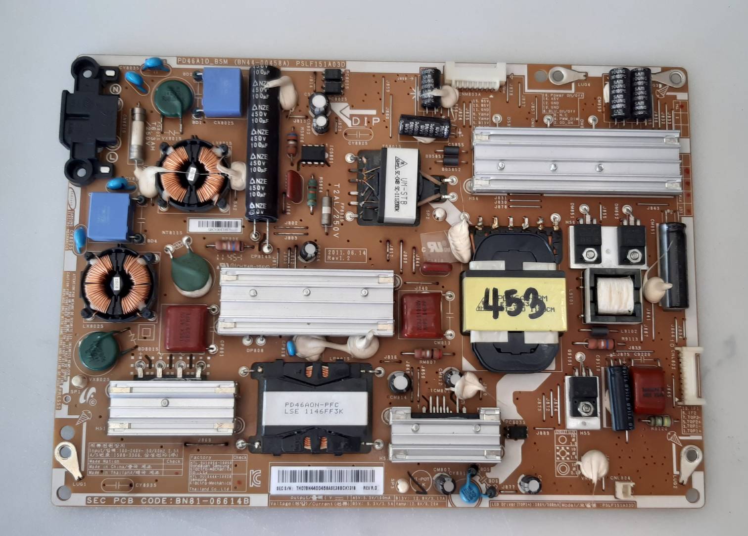 อันที่ 453 Samsung UA46D6000SR ซัฟฟลาย BN44-00458A ดีเทสแล้ว