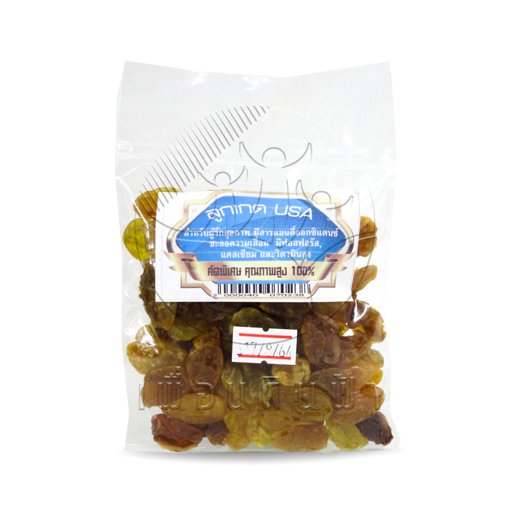 [บ้านรุ้งกินน้ำ] ลูกเกด USA พร้อมทาน 100g."เจ"