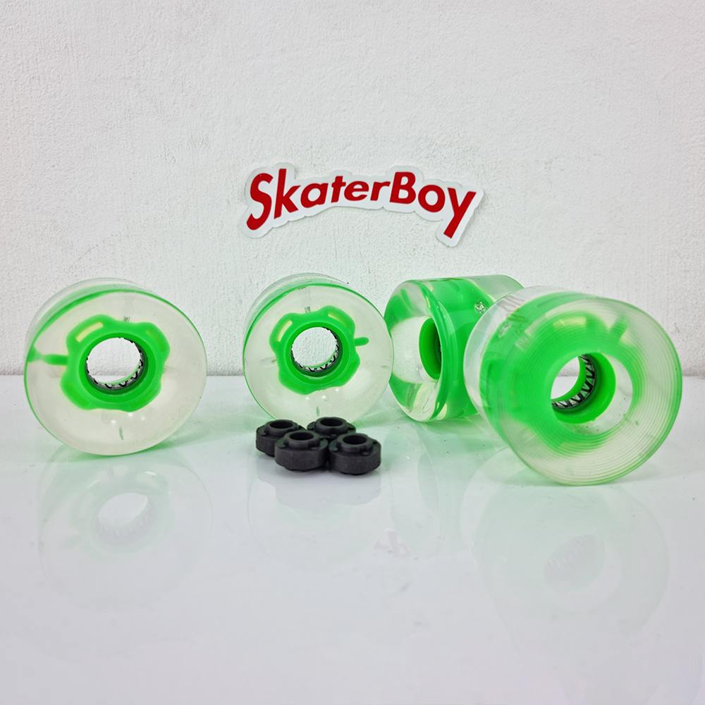 [0316] ล้อสเก็ตบอร์ด มีไฟ ขนาด 60x45mm 78A พร้อม magnetic spacer หลายสี longboard surf skateboard