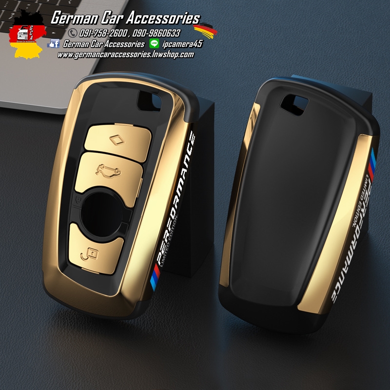 เคสกุญแจทรงF Series BMW ลายPerformance สีทอง