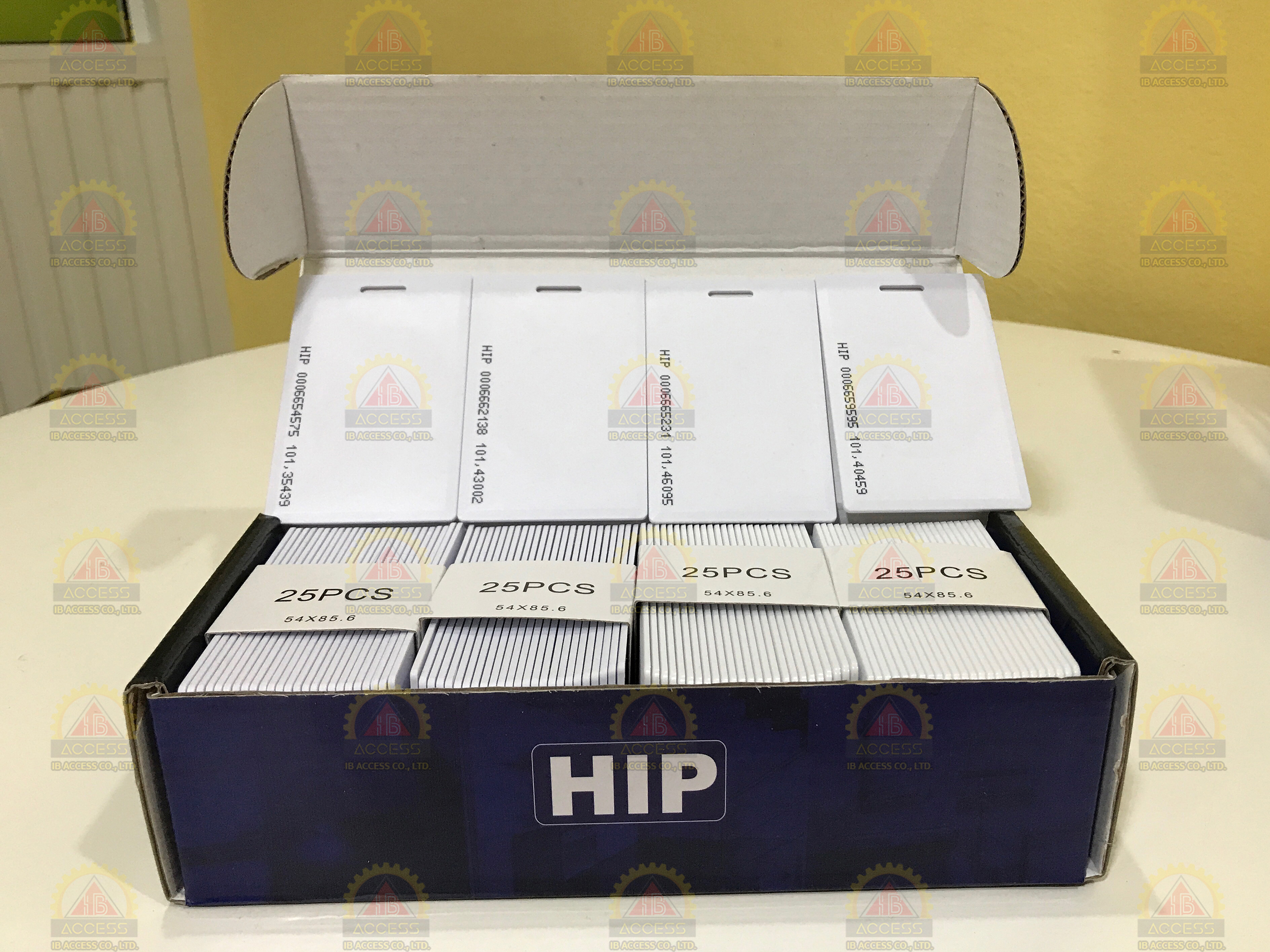 บัตรคีย์การ์ด Proximity Card แบบหนา 1.8 mm. ยี่ห้อ HIP (เรียงเลข)