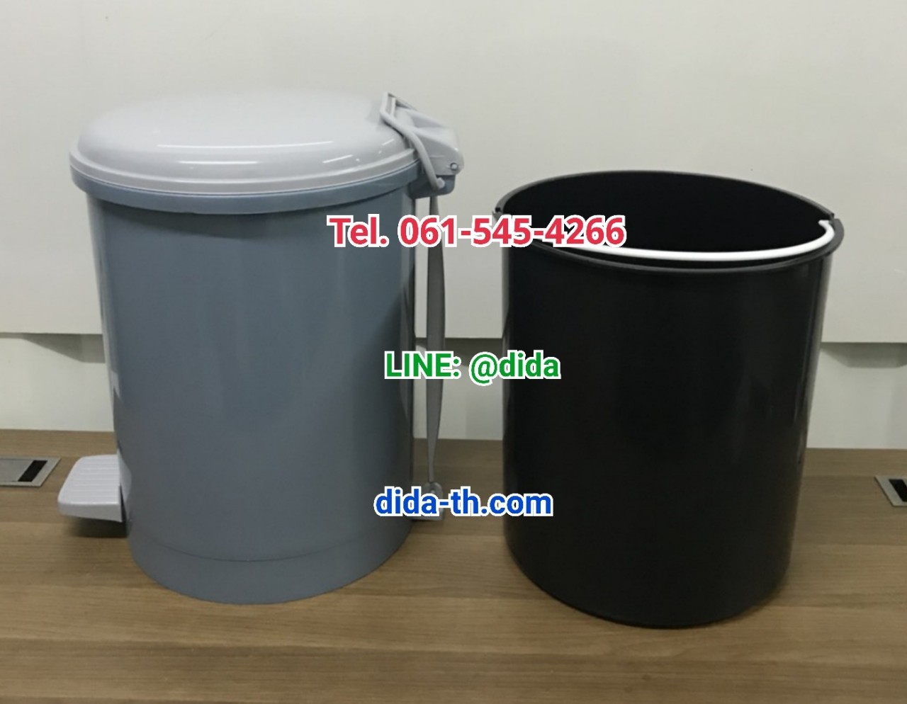 ถังขยะเท้าเหยียบ ทรงกลมขนาด 35 ลิตร