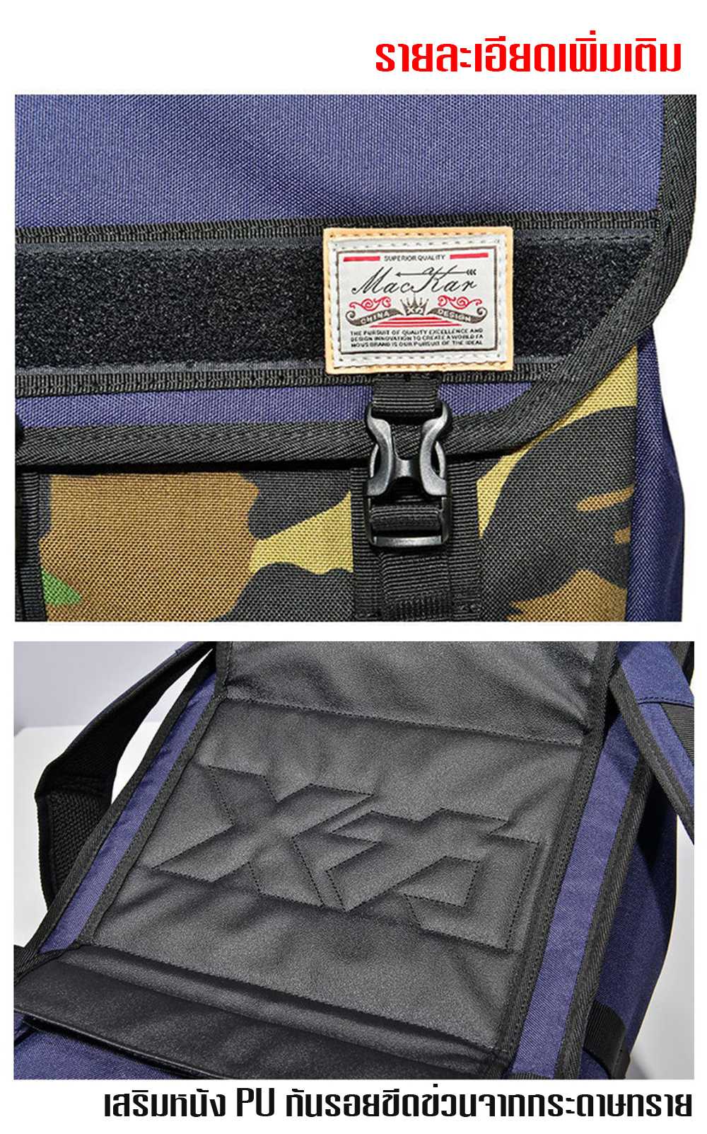 [0319] กระเป๋า สเก็ตบอร์ด Mini OldSchool สะพายหลัง ขนาดกลาง 27x47 cm