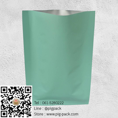 ซองฟอยล์พาสเทลสีเขียว ขนาด10x15cm แพ็ค100ชิ้น : 004478