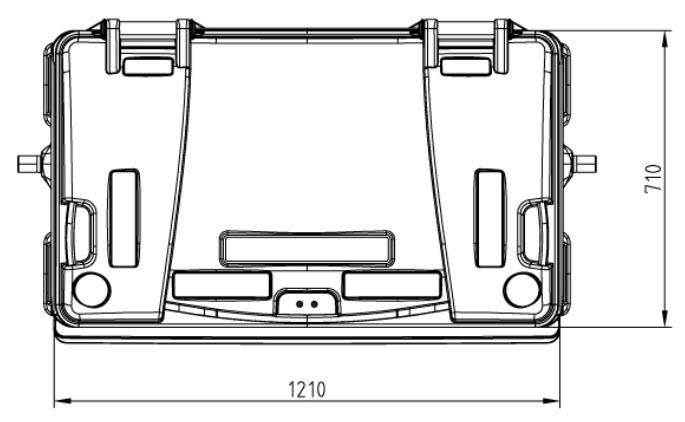 ถังขยะเทศบาล ขนาด 660 ลิตร ฝาเรียบ(มีหูยก)